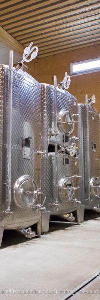 photo de cuve inox dans un chai